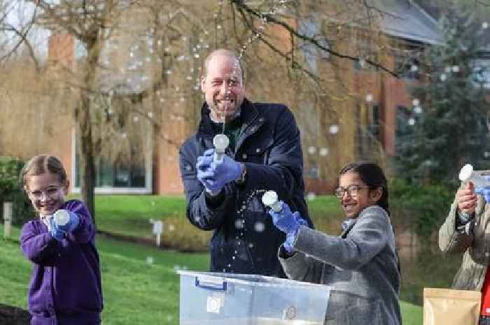 Prince William has 'best day' spraying journalists during Surrey visit