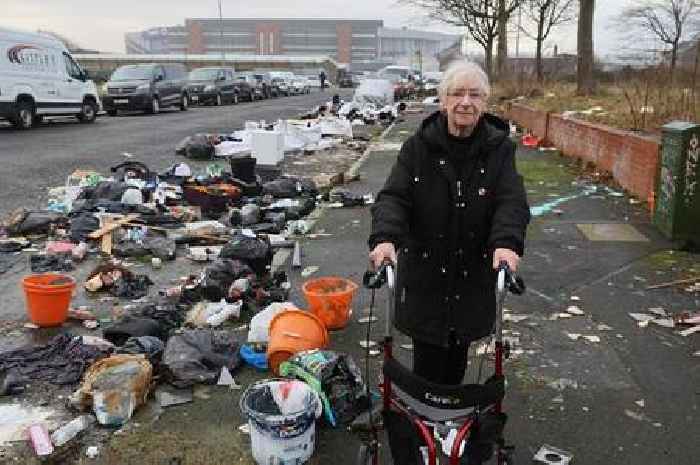 Gran slams fly-tippers for turning Glasgow home into 'filthy' landfill