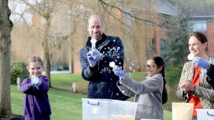 Prince William has 'the best day of my life' spraying pond water at journalists