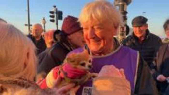 'Amazing' walker, 90, completes 90-mile challenge