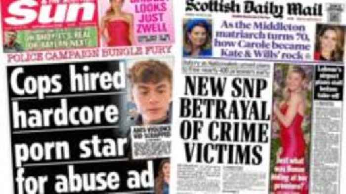 Scotland's papers: Prisoner release row and abuse ad outcry