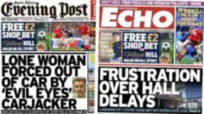 Wales' papers: Concert hall delays, and 'evil eyes' carjacker