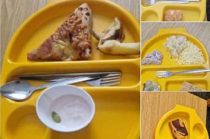 Worried mum shares pictures of 'tiny' school meals that leave children hungry every day