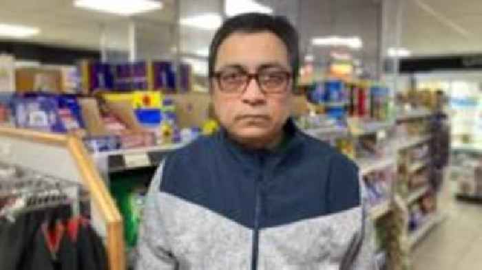 Shocking CCTV shows moment shopkeeper was attacked