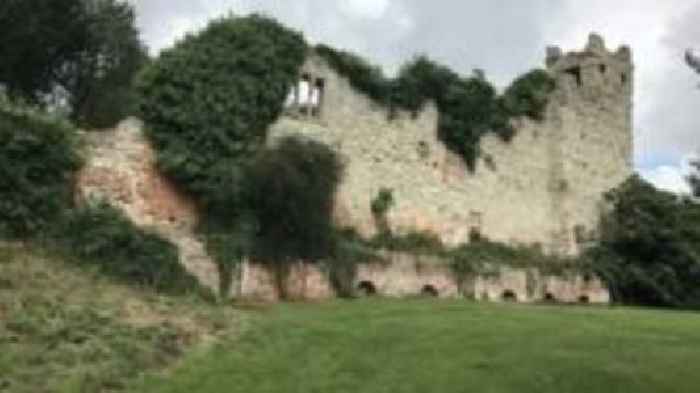 Castle walls 'unstable' after bad weather