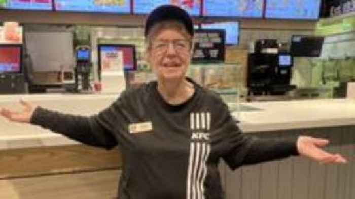 Watch: 'Mrs Chicken' - the woman working at KFC aged 74