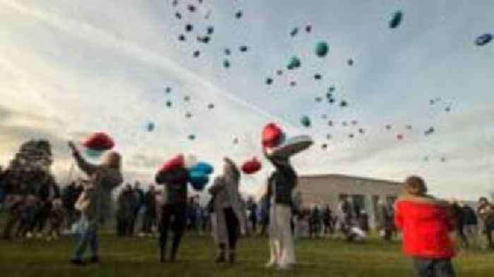 Balloons released in memory of murdered teenagers