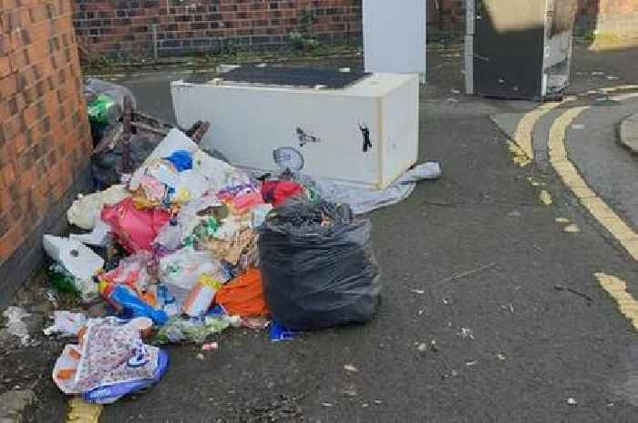 Fly-tippers strike as Stoke-on-Trent alley left looking like this