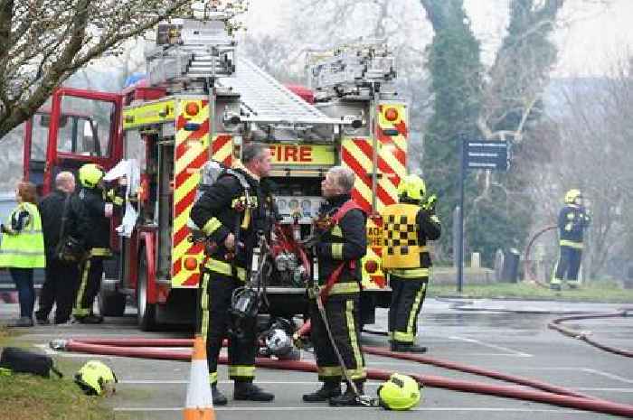 Derelict building in Devon village set on fire