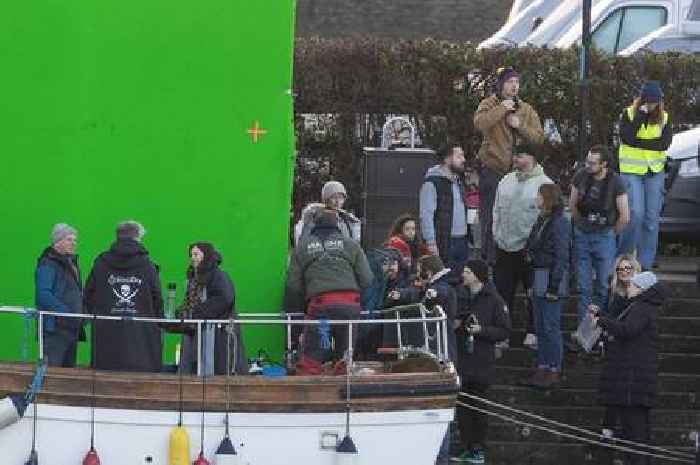 Stars Emma Thompson and Ruth Wilson seen filming Apple TV+ series in West Country