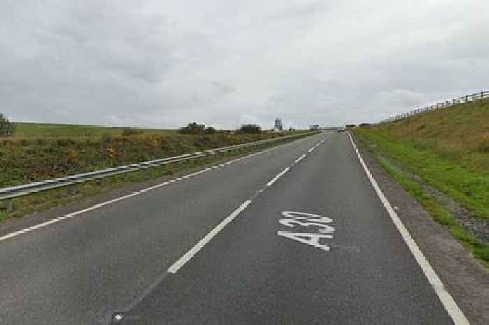 Live: A30 closed after crash near Bodmin