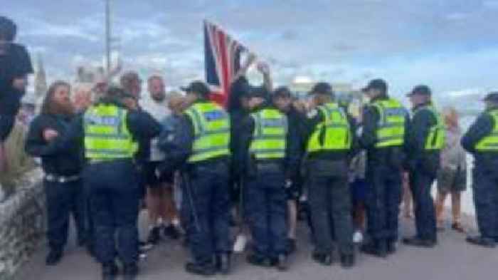 Man sentenced over seafront protest disorder