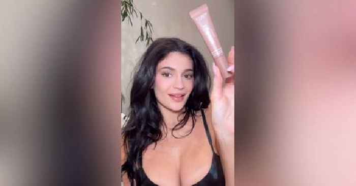 Kylie Jenner Flaunts Her Assets in Tight Black Top While Promoting Kylie Cosmetics: Watch