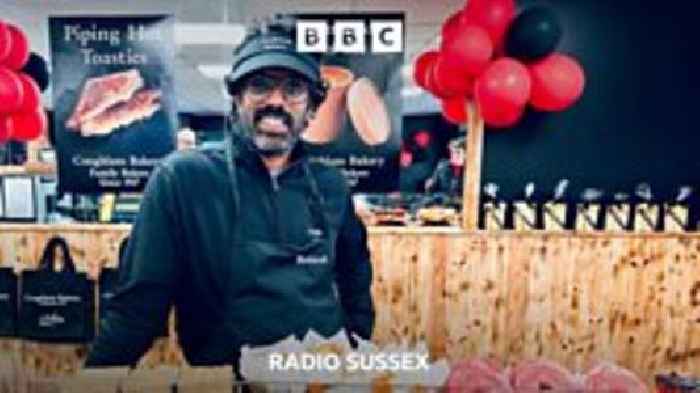 Romesh Ranganathan working in Crawley bakers