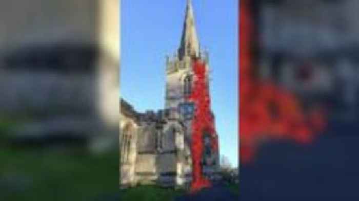 Plea for 10,000 knitted poppies for church cascade