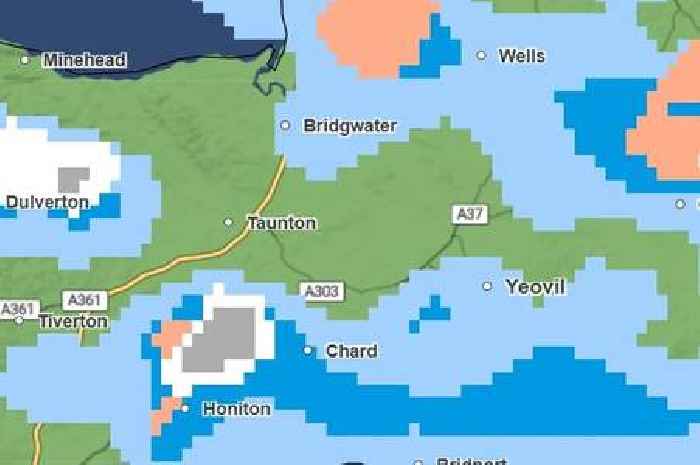 Met Office weather map shows where snow could fall in Somerset