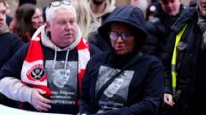 Parents of stabbed boy joined by hundreds on march