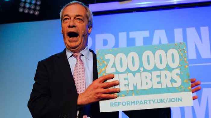 Farage claims membership milestone for Reform UK and has warning for Labour