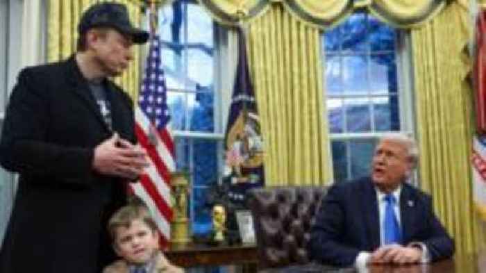 Musk defends government cuts in surprise White House appearance