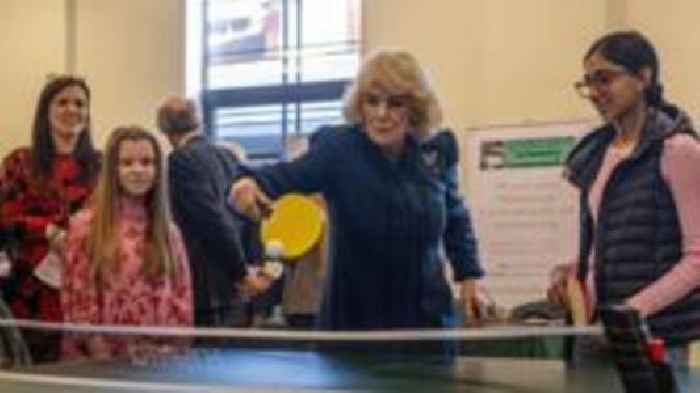 Queen plays ping-pong as Royals tour Teesside