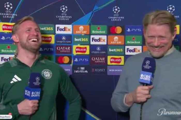 Kasper Schmeichel in awkward interview as dad Peter's Celtic curse leaves goalkeeper in 'impossible' spot