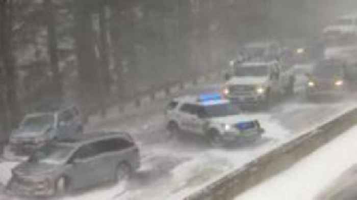 Freezing rain and snow leads to multi-vehicle pileup in Oregon