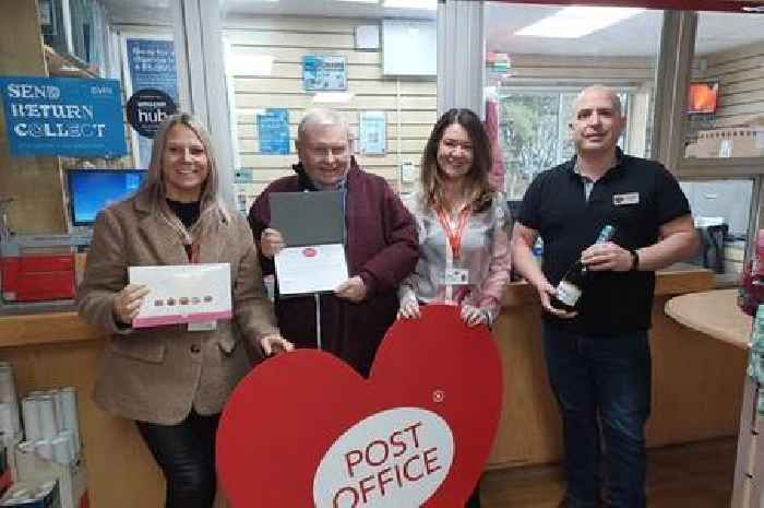 'First class' Devon postmaster reaches amazing milestone