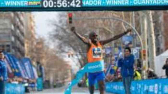 Uganda's Kiplimo runs sub-57 to shatter half marathon record