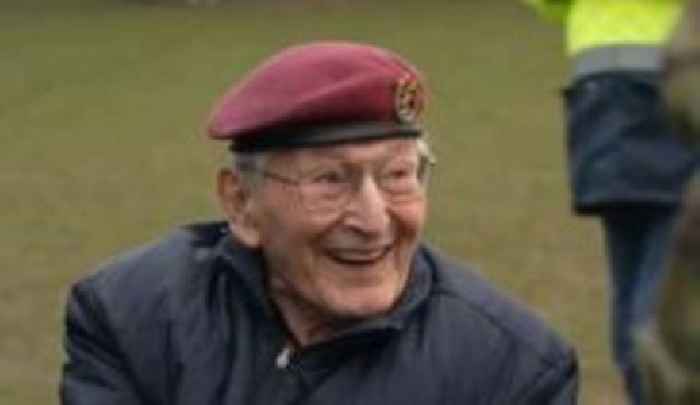 Helicopter visit thrills World War Two pilot, 102