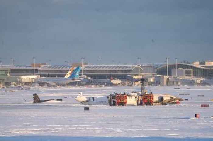 Passengers left 'hanging upside down like bats' after plane flips on runway