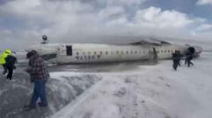 All passengers survive crash landing as plane flips at Toronto airport