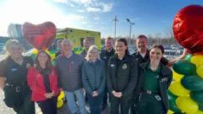 Cardiac arrest survivor reunited with life-savers