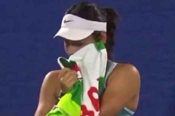 Terrified Emma Raducanu in tears on court after being targeted by man with 'fixated behaviour' in Dubai