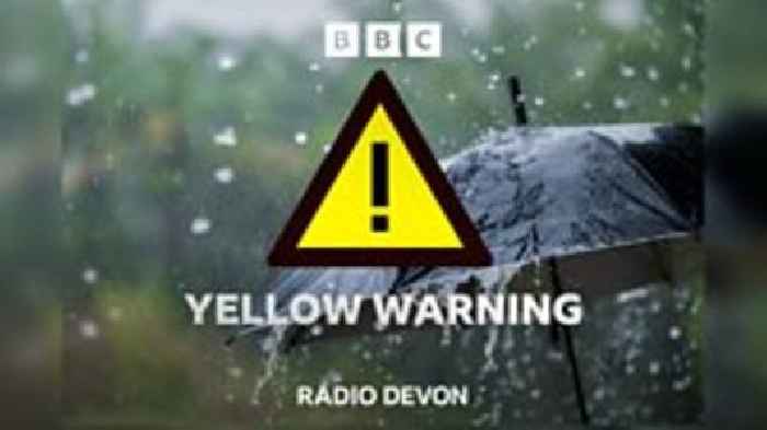 Yellow warning for rain in Devon on Sunday