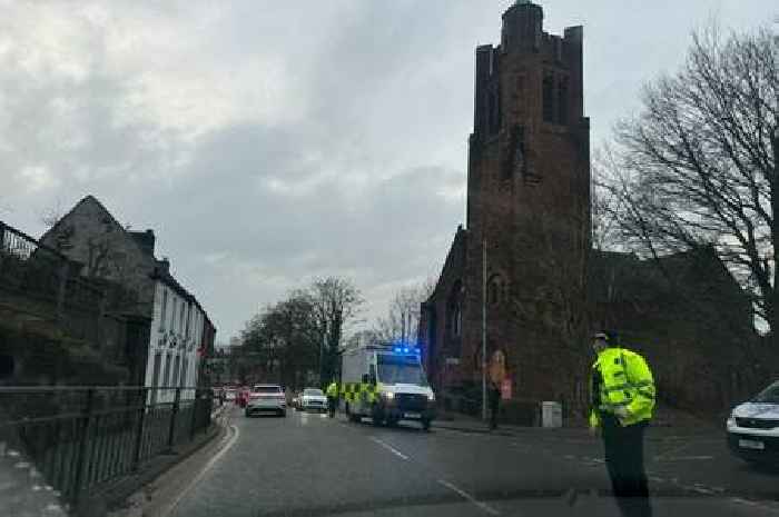 Woman rushed to hospital after two-vehicle crash in Ayrshire street