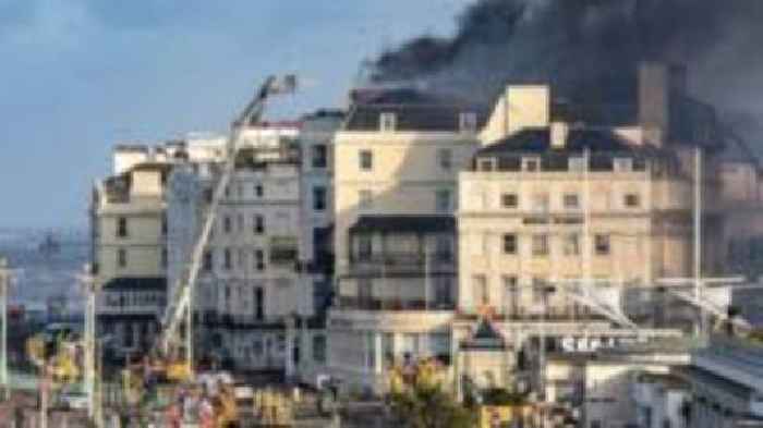 Road near fire-damaged hotel to close over safety risk