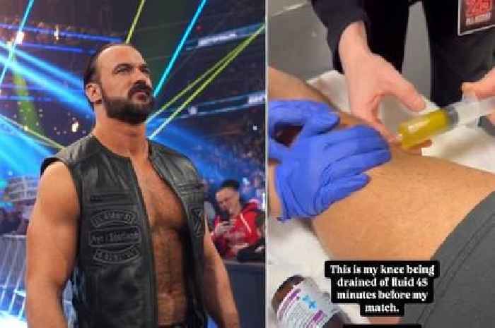 Watch Scots WWE star Drew McIntyre have knee DRAINED by massive needle in graphic video