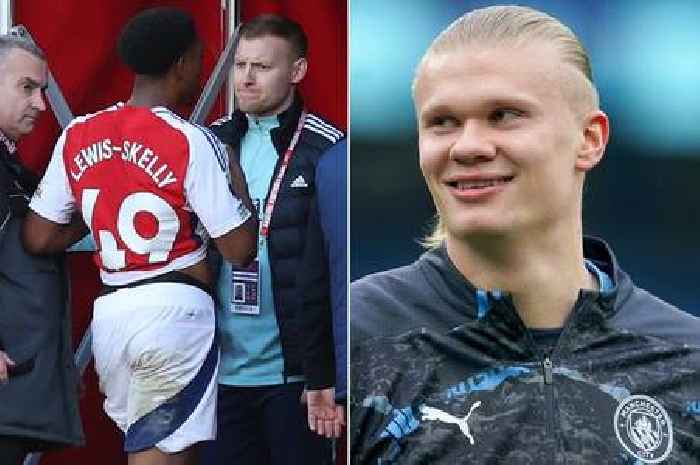 Erling Haaland takes subtle swipe at Myles Lewis-Skelly after Arsenal star's red card