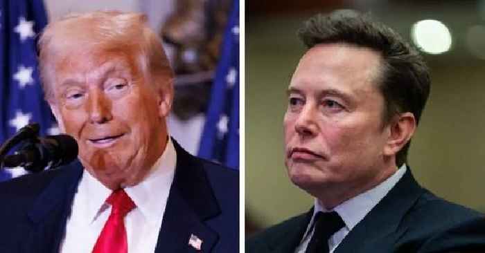 Donald Trump Sucks Elon Musk's Toes in AI Video Played on TVs Throughout HUD Building: Watch