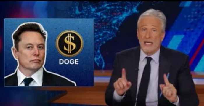 Jon Stewart Accidentally Cuts His Hand Open on Broken Mug as He Pokes Fun at Elon Musk's DOGE