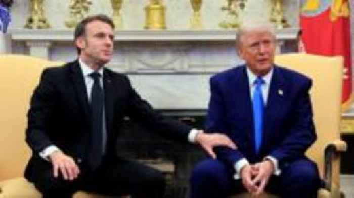 Watch: Macron fact-checks Trump over Ukraine funding