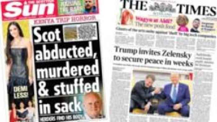 Scotland's papers: Trump push for Ukraine deal and Scot murdered in Kenya