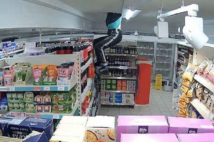 Burglar spotted dangling from Nottingham Sainsbury's ceiling behind bars