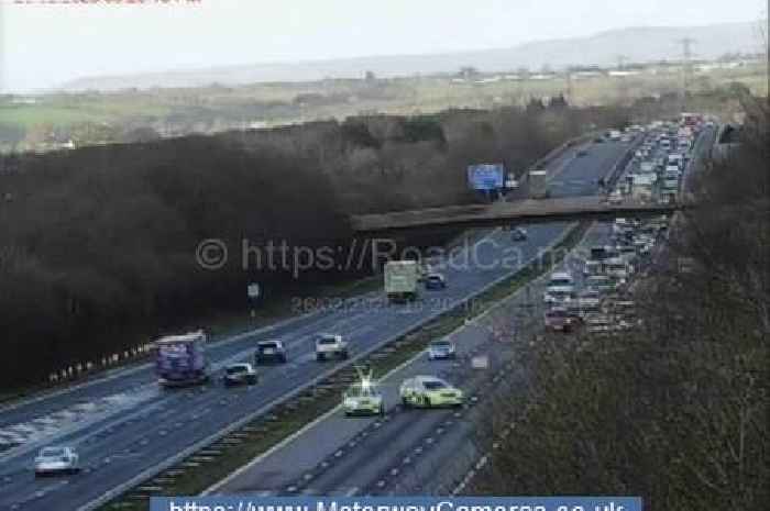 Live: M5 closed both ways after serious lorry crash sparks major delays