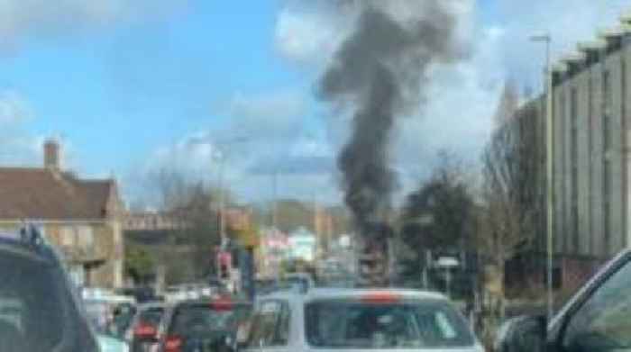 Lorry fire closes busy city centre road