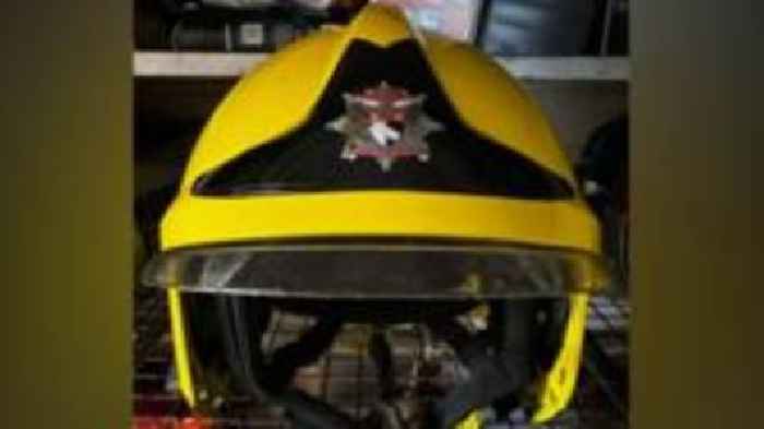 Man charged with stealing firefighter's helmet