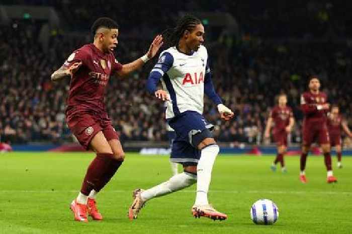 Djed Spence's four-word response to Jeremy Doku says everything about the Tottenham full-back