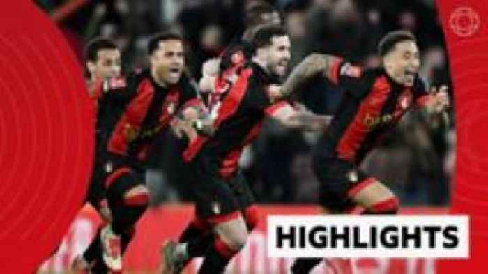 Bournemouth beat 10-man Wolves on penalties in eventful game