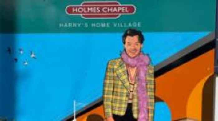 Harry Styles mural unveiled at his village station