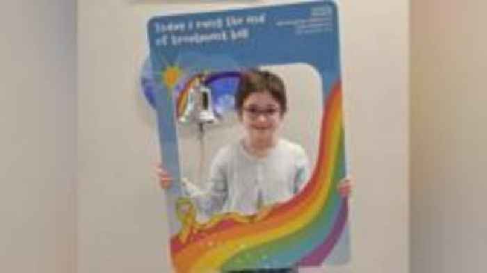 Eight year-old rings cancer 'all-clear' bell